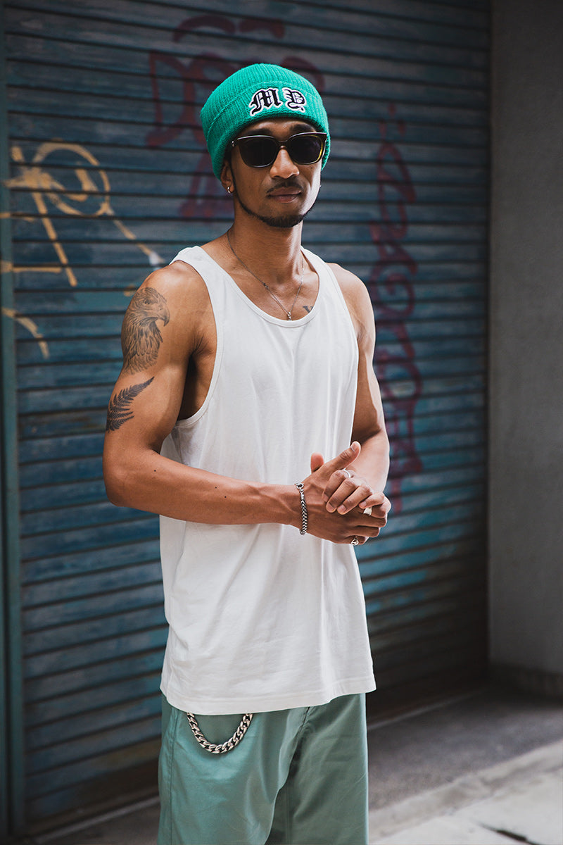 PLAIN EMBROIDERY TANK TOP