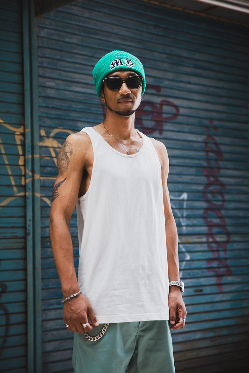 PLAIN EMBROIDERY TANK TOP