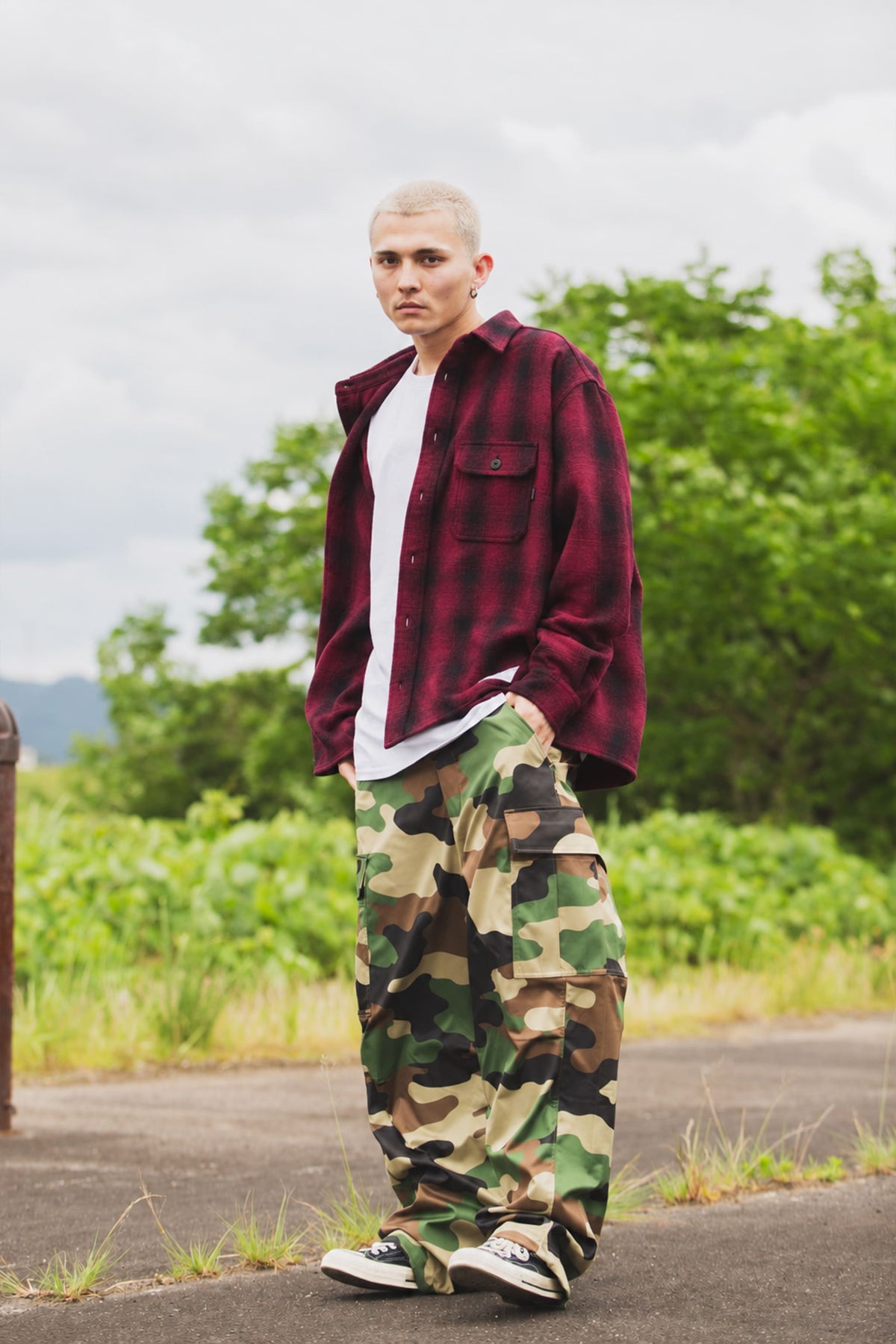 PLAIN LONG SLEEVED CHECK SHIRT