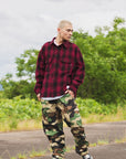PLAIN LONG SLEEVED CHECK SHIRT