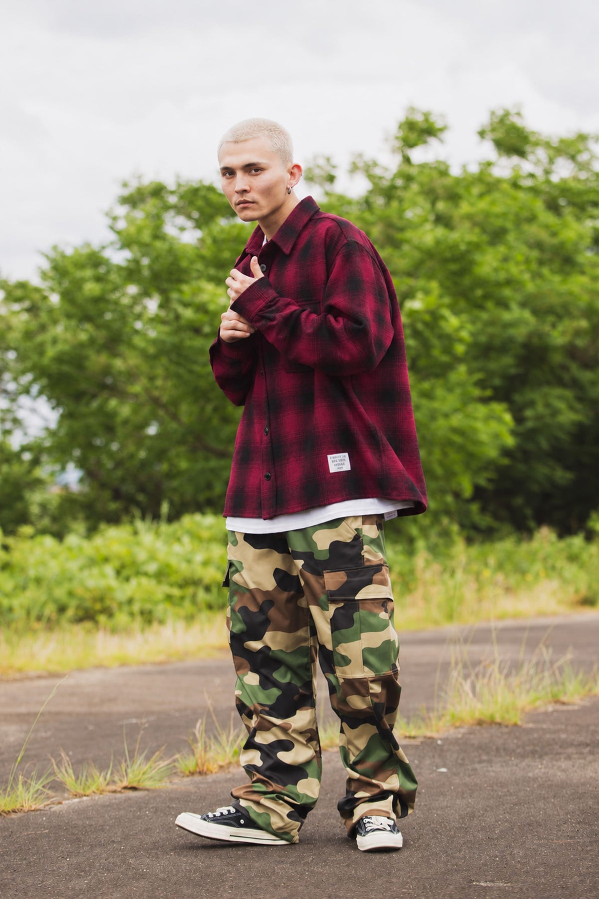 PLAIN LONG SLEEVED CHECK SHIRT