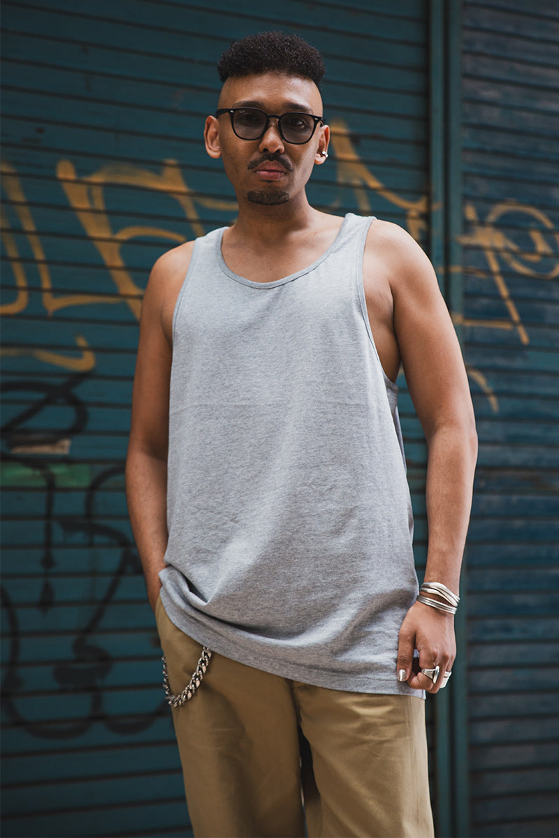 PLAIN EMBROIDERY TANK TOP