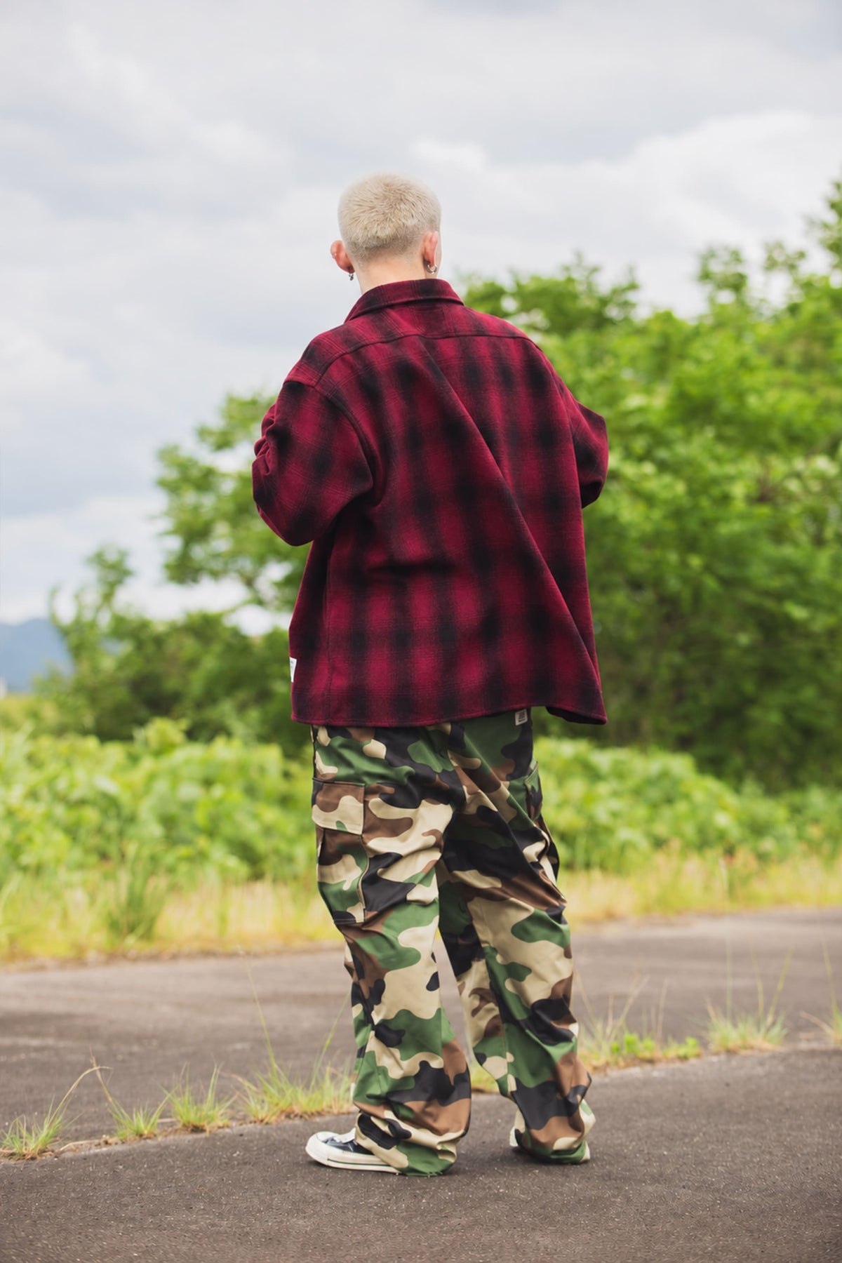 PLAIN LONG SLEEVED CHECK SHIRT
