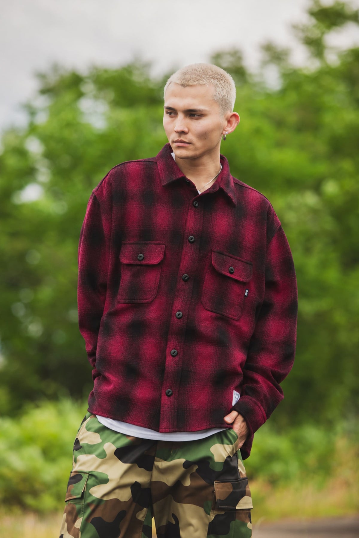 PLAIN LONG SLEEVED CHECK SHIRT