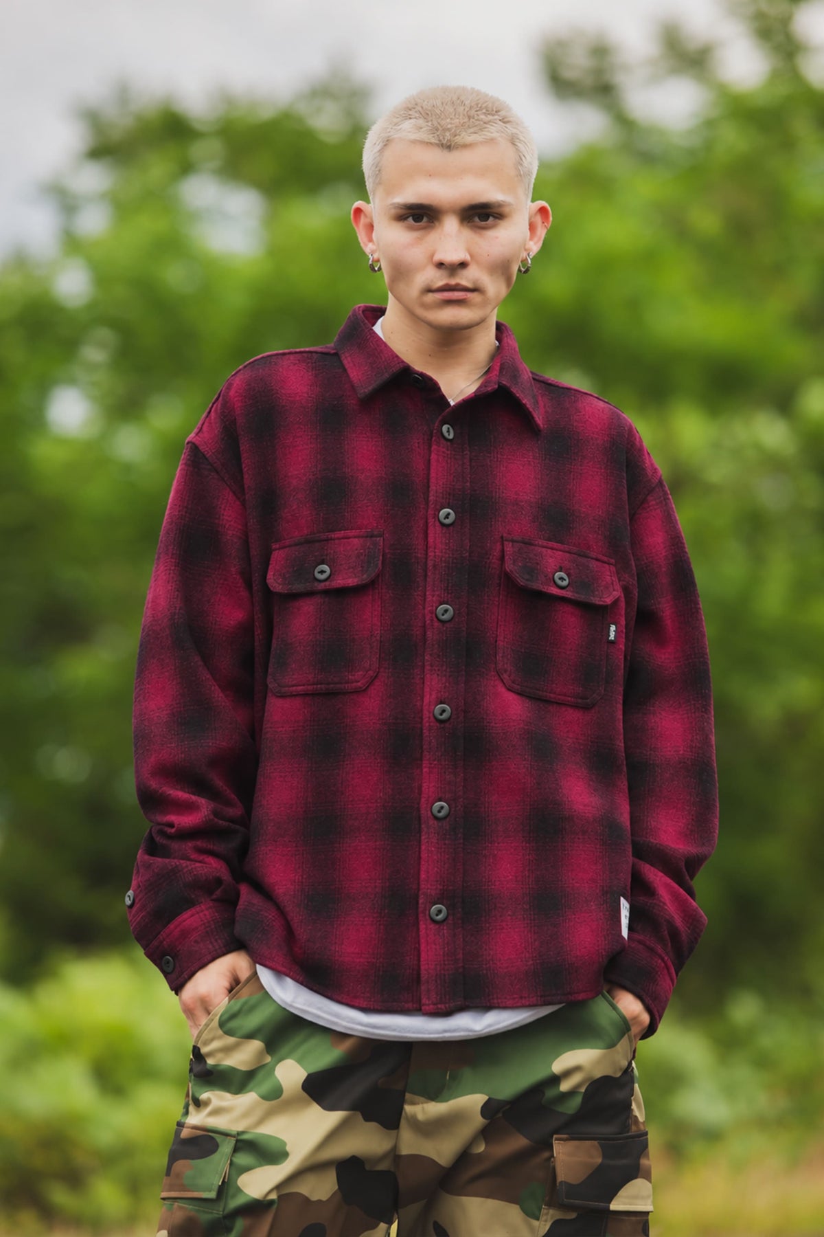 PLAIN LONG SLEEVED CHECK SHIRT