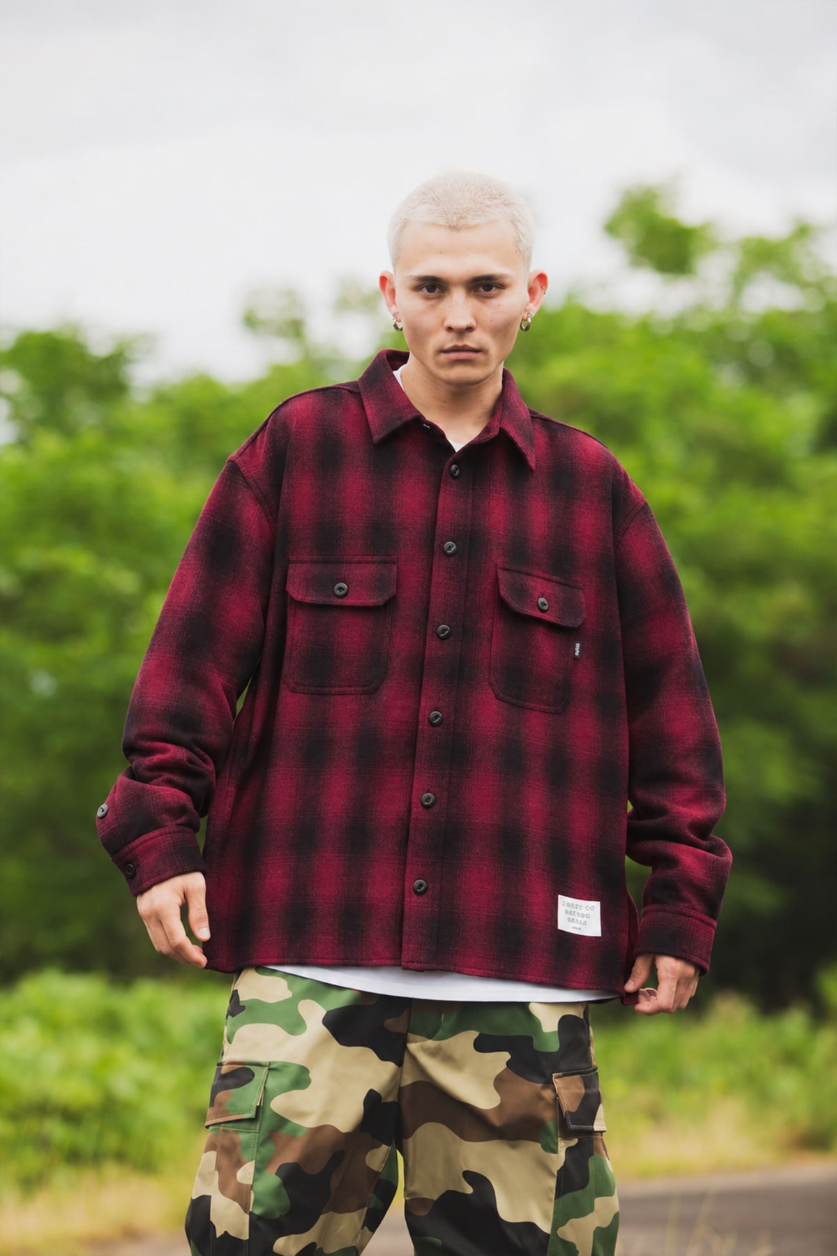 PLAIN LONG SLEEVED CHECK SHIRT