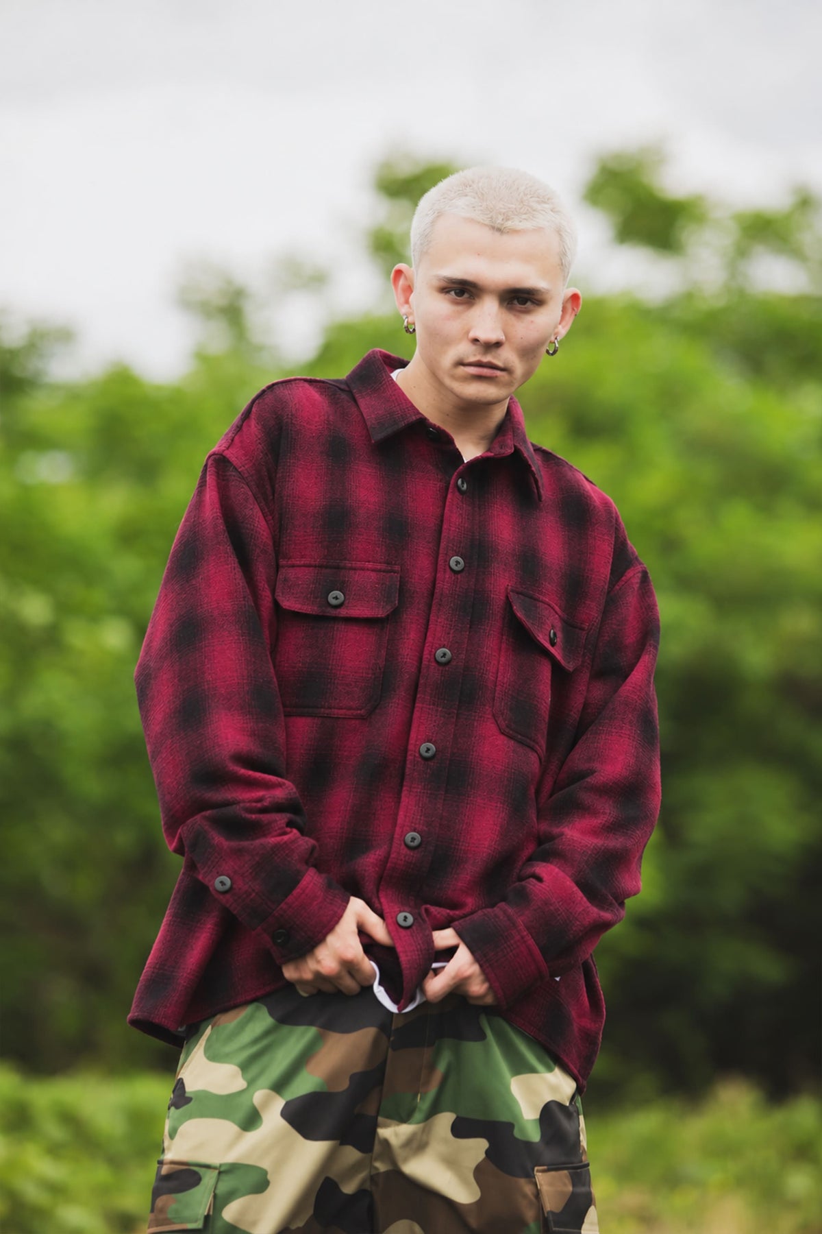 PLAIN LONG SLEEVED CHECK SHIRT