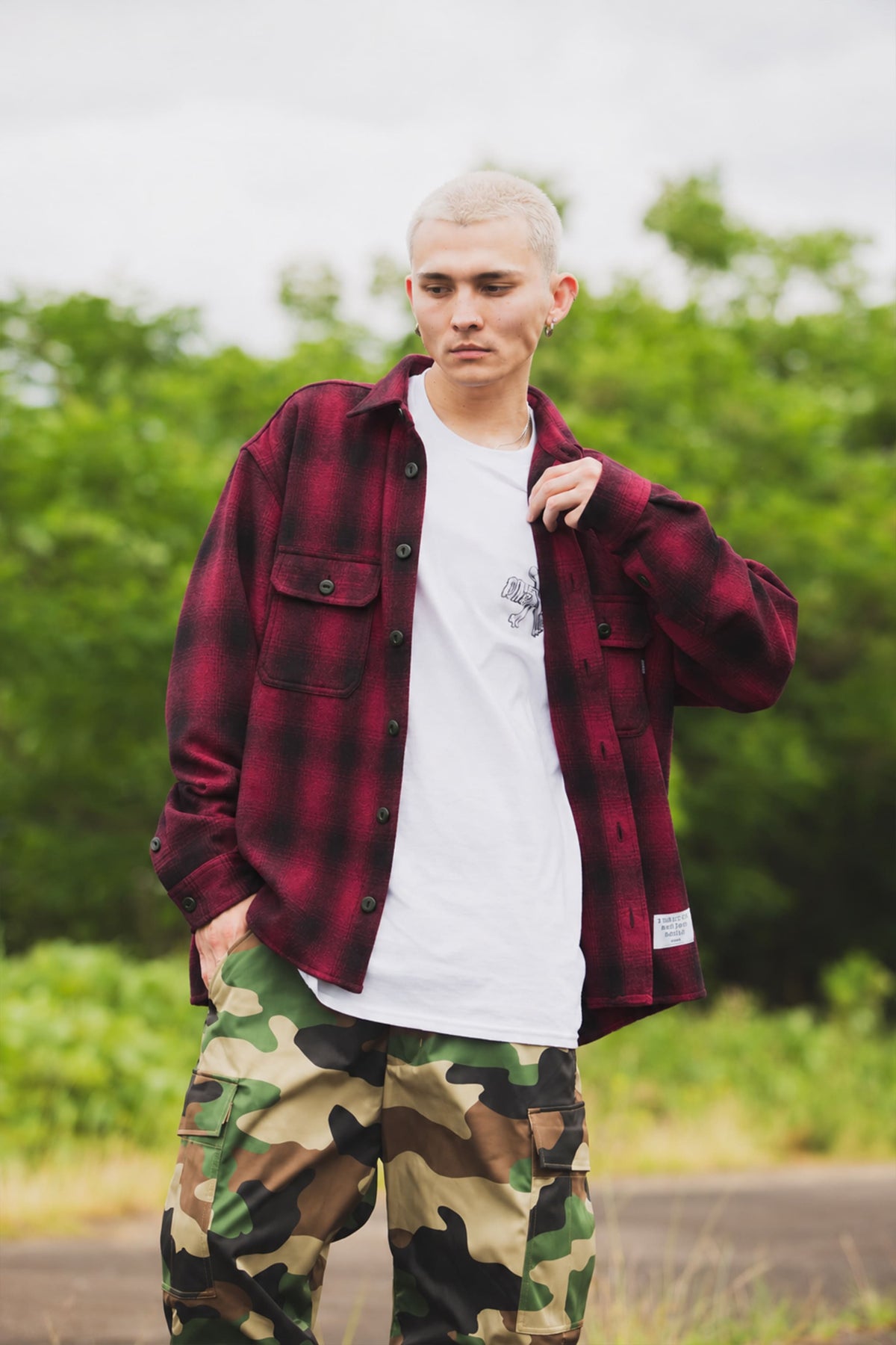 PLAIN LONG SLEEVED CHECK SHIRT