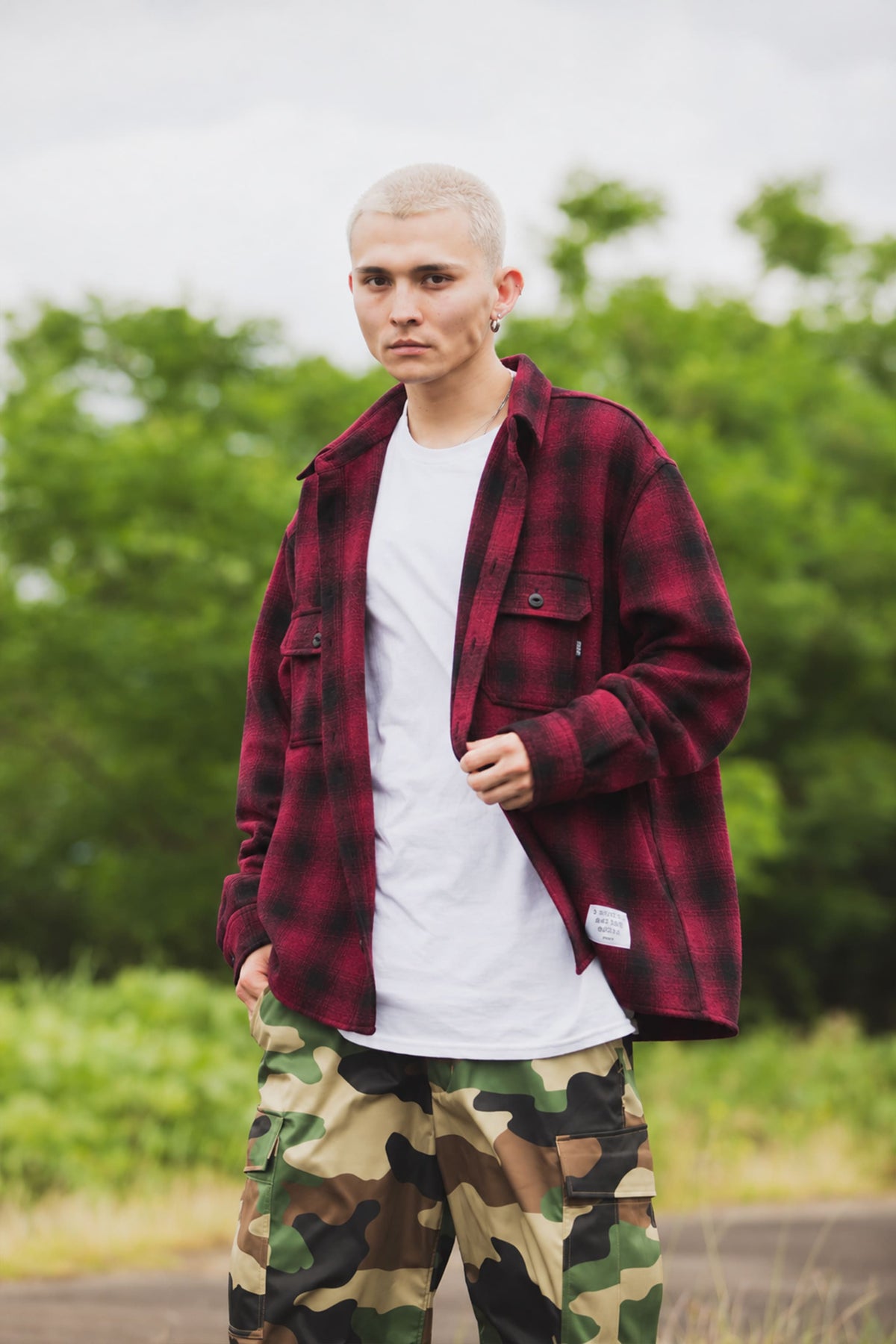 PLAIN LONG SLEEVED CHECK SHIRT