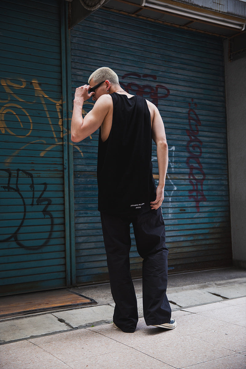 PLAIN EMBROIDERY TANK TOP