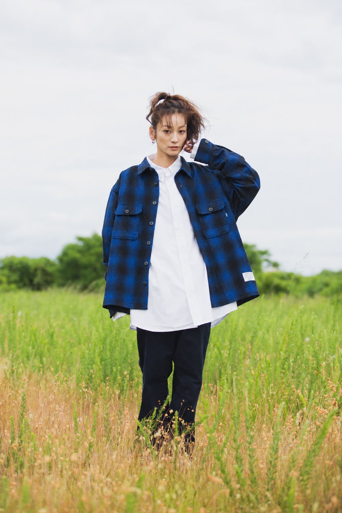 PLAIN LONG SLEEVED CHECK SHIRT