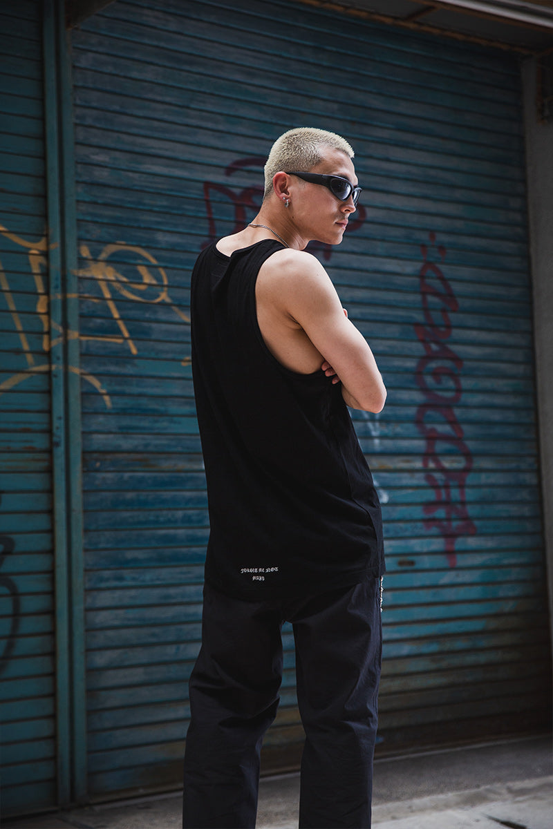 PLAIN EMBROIDERY TANK TOP