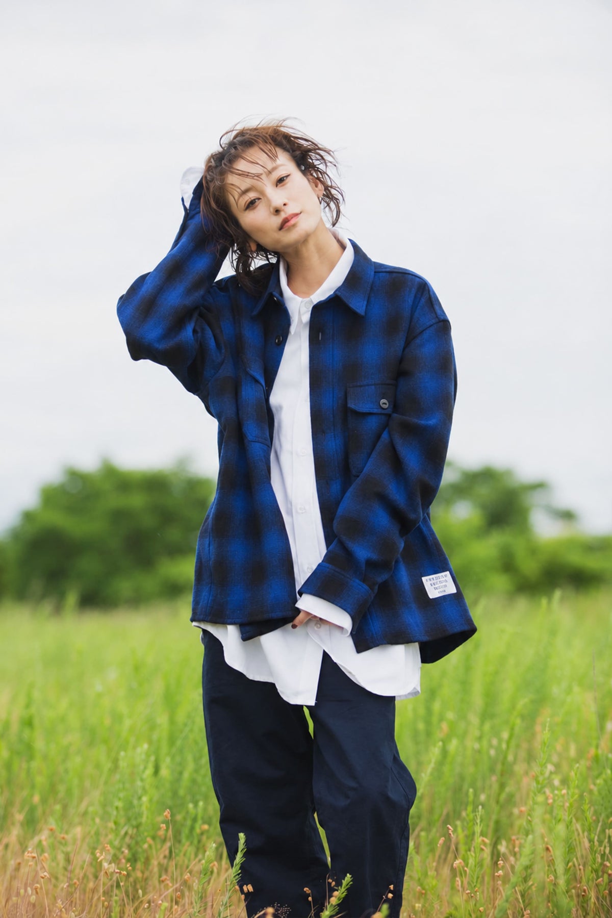 PLAIN LONG SLEEVED CHECK SHIRT