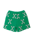 MAYO CROSS BONES Embroidery Sweat Shorts - GREEN