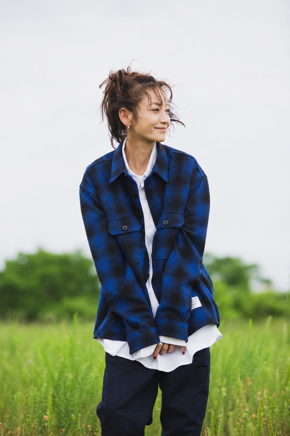 PLAIN LONG SLEEVED CHECK SHIRT