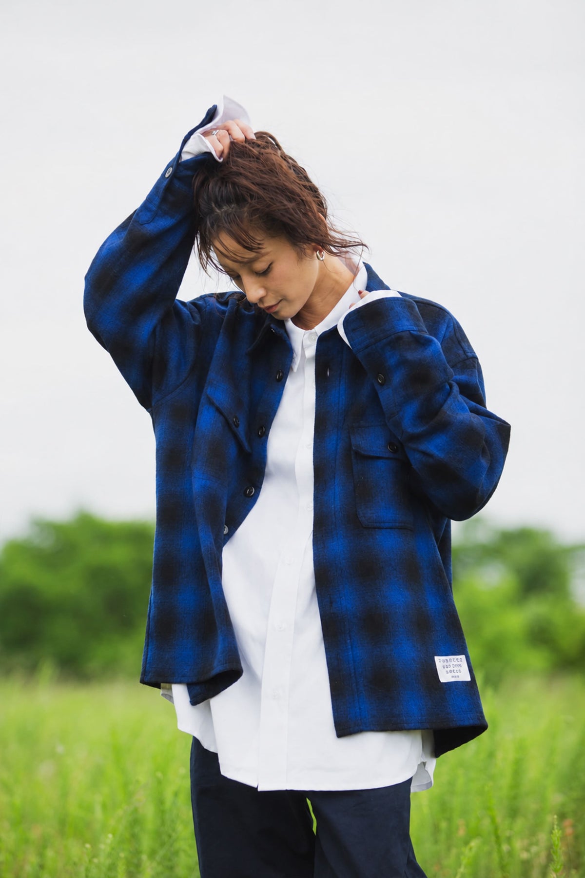 PLAIN LONG SLEEVED CHECK SHIRT
