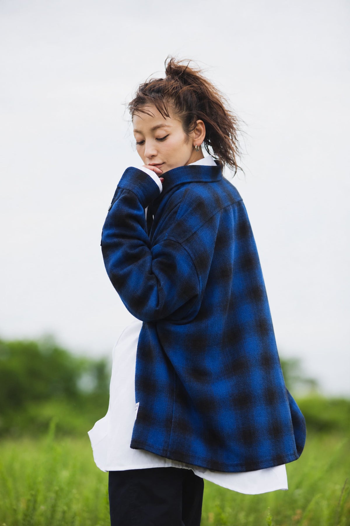PLAIN LONG SLEEVED CHECK SHIRT