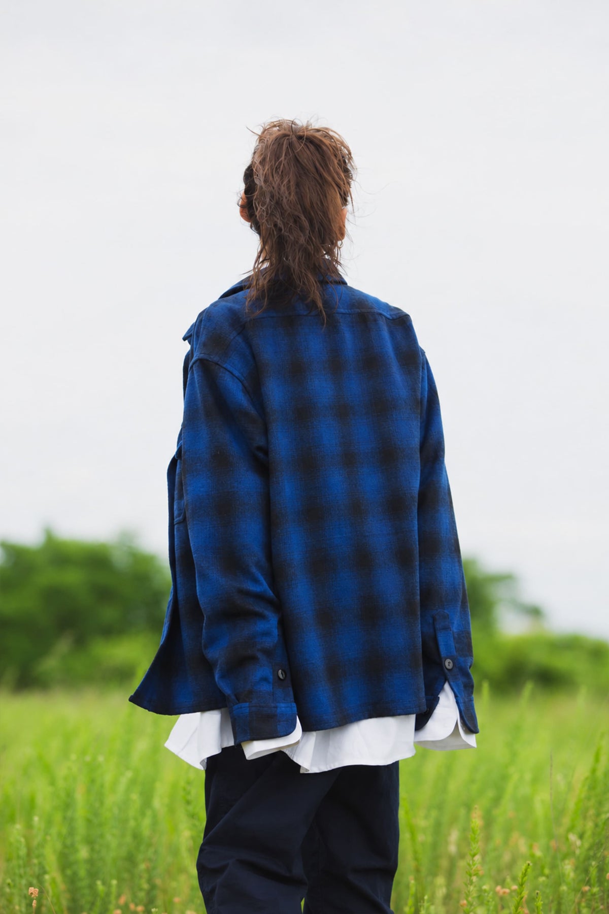 PLAIN LONG SLEEVED CHECK SHIRT