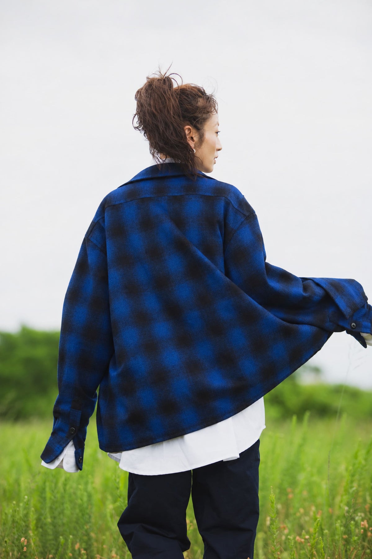PLAIN LONG SLEEVED CHECK SHIRT