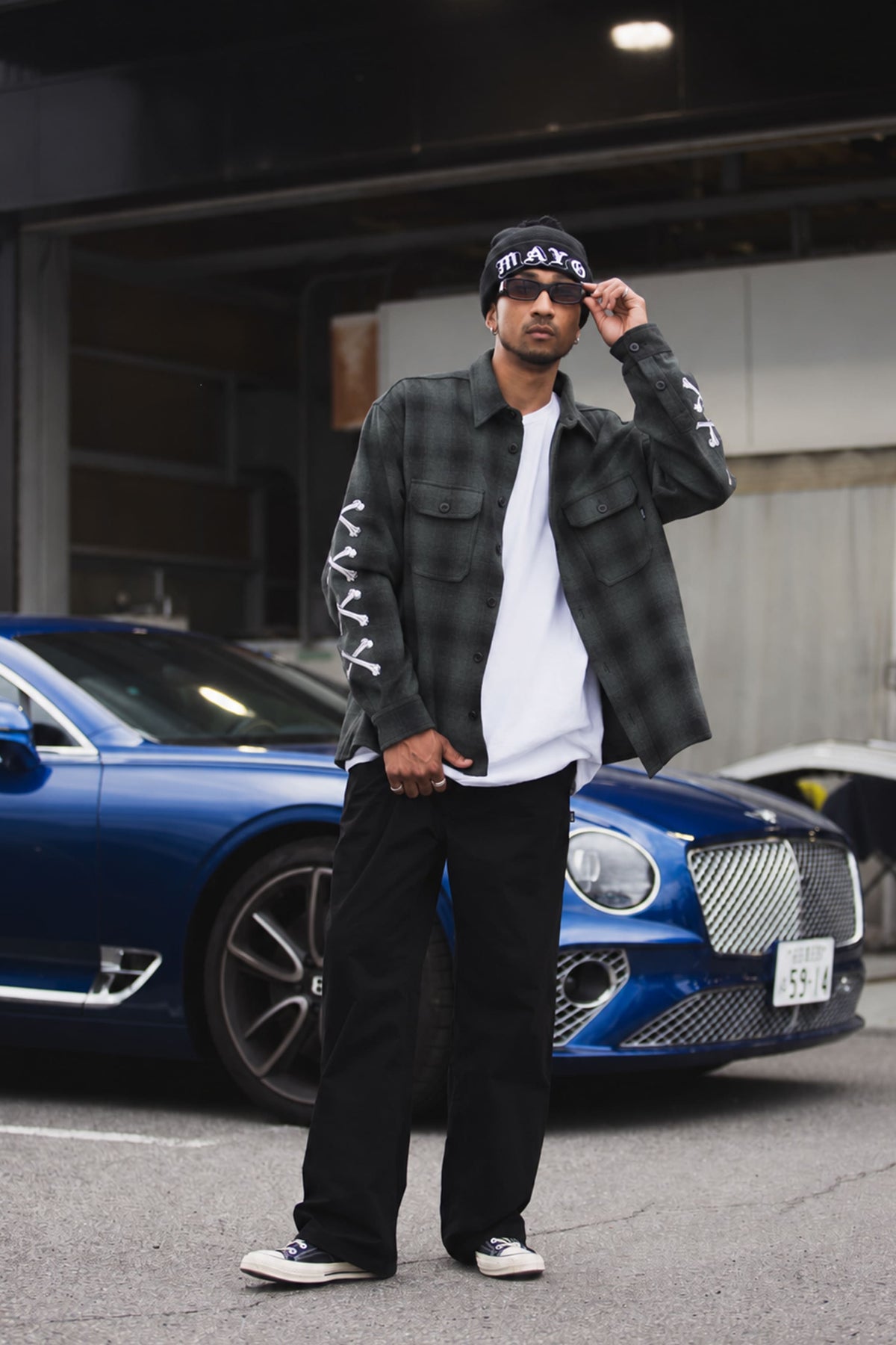 MAYO CROSS BORN EMBROIDERY LONG SLEEVED CHECK SHIRT