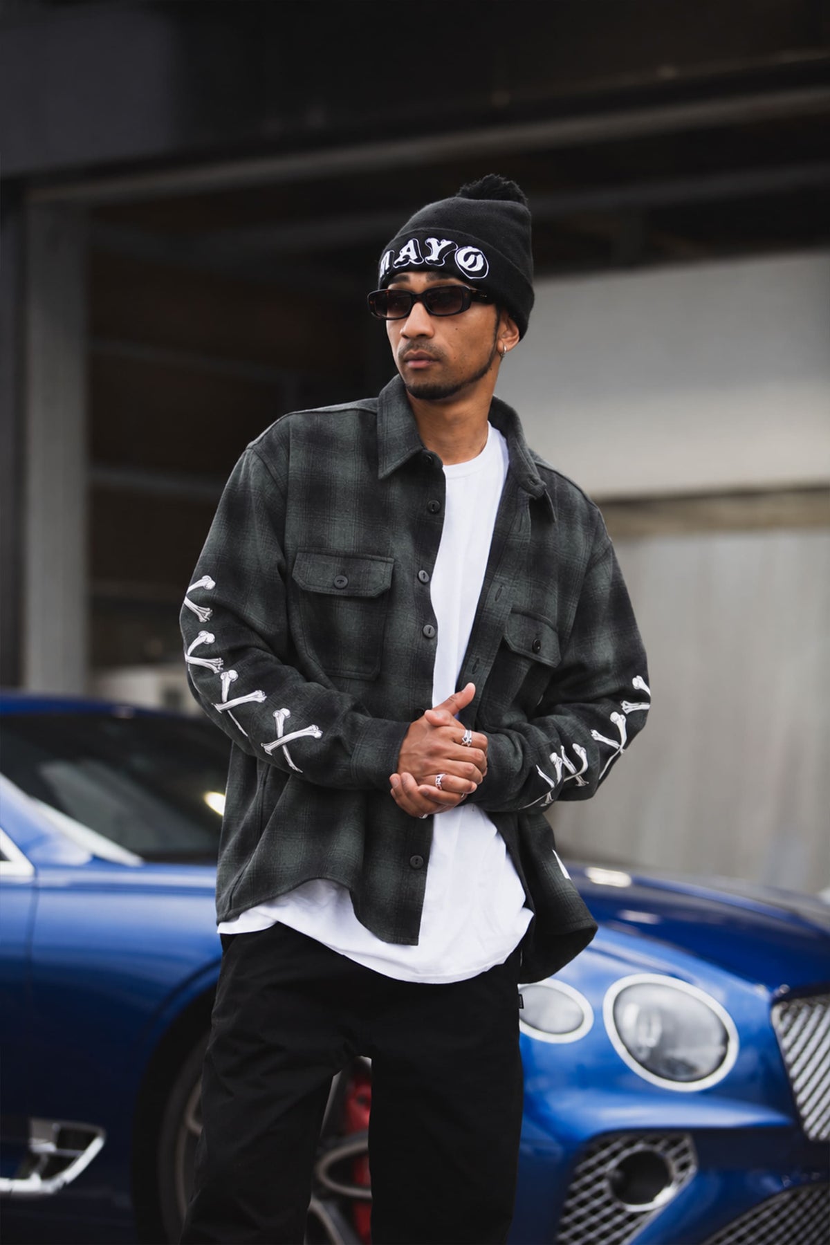 MAYO CROSS BORN EMBROIDERY LONG SLEEVED CHECK SHIRT