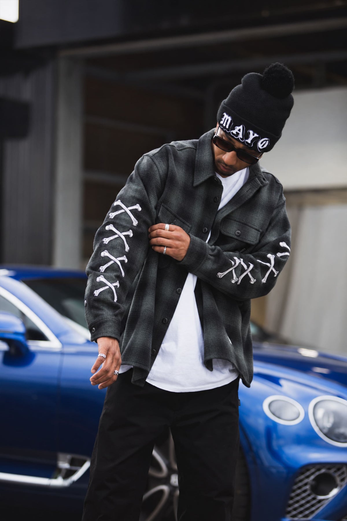 MAYO CROSS BORN EMBROIDERY LONG SLEEVED CHECK SHIRT