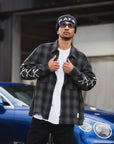 MAYO CROSS BORN EMBROIDERY LONG SLEEVED CHECK SHIRT