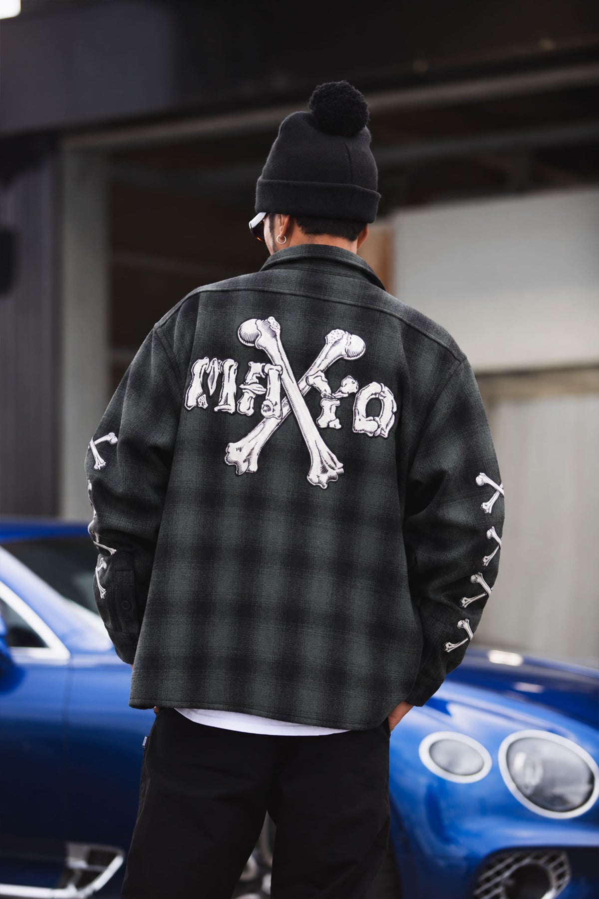 MAYO CROSS BORN EMBROIDERY LONG SLEEVED CHECK SHIRT