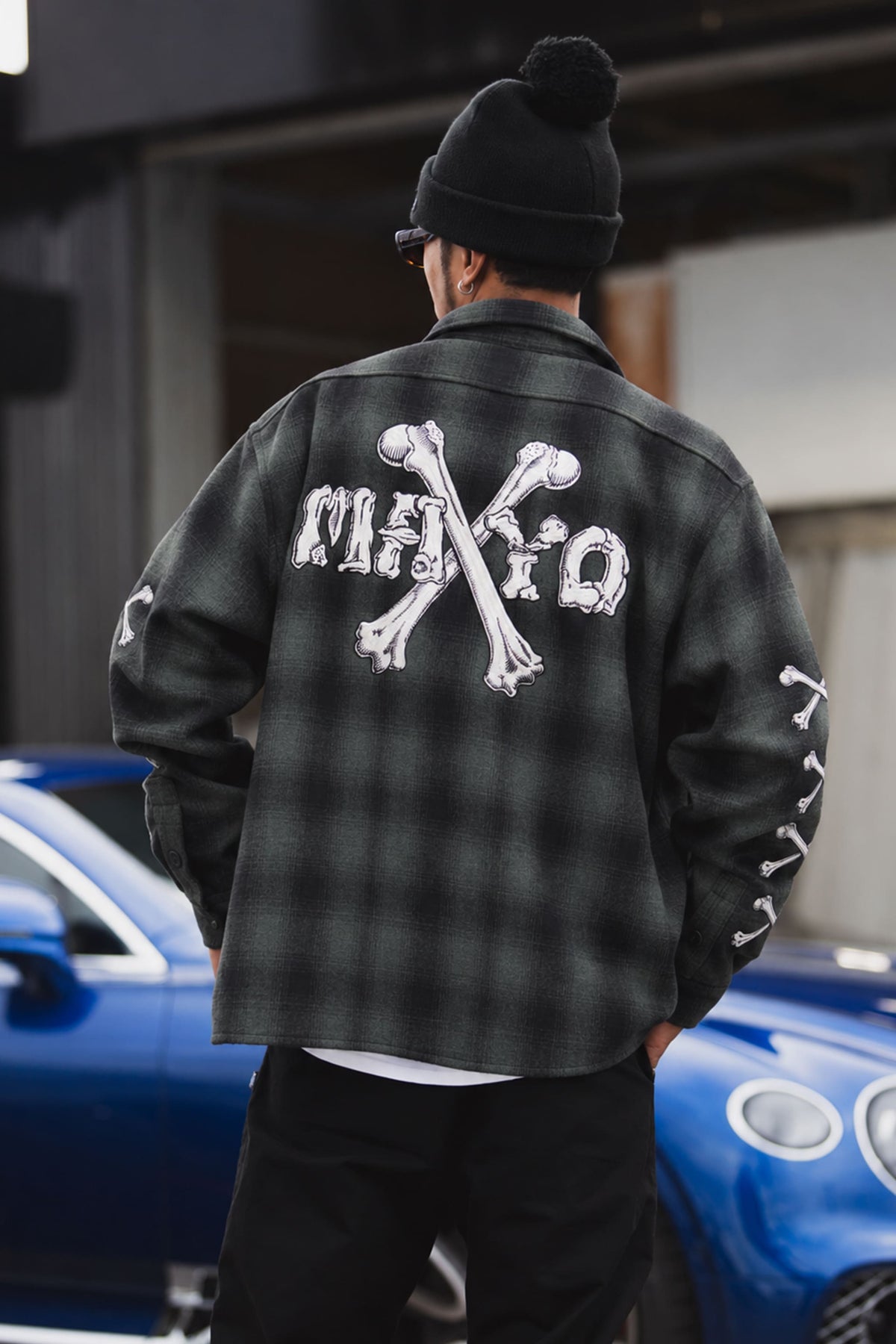 MAYO CROSS BORN EMBROIDERY LONG SLEEVED CHECK SHIRT