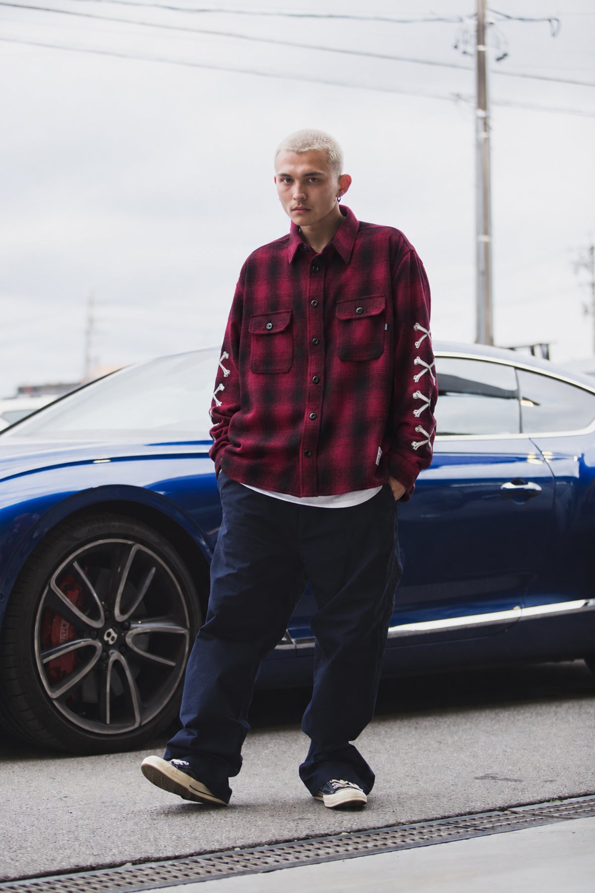 MAYO CROSS BORN EMBROIDERY LONG SLEEVED CHECK SHIRT