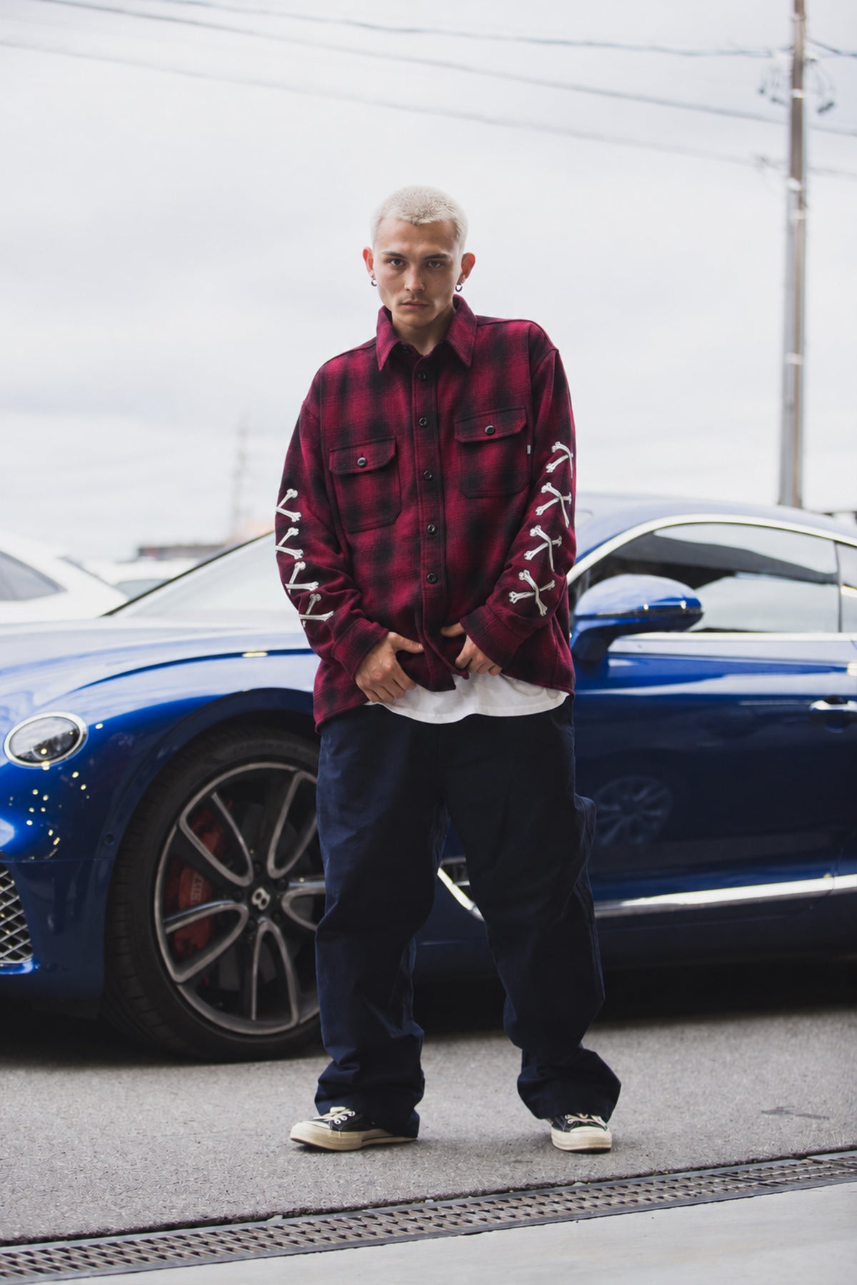 MAYO CROSS BORN EMBROIDERY LONG SLEEVED CHECK SHIRT