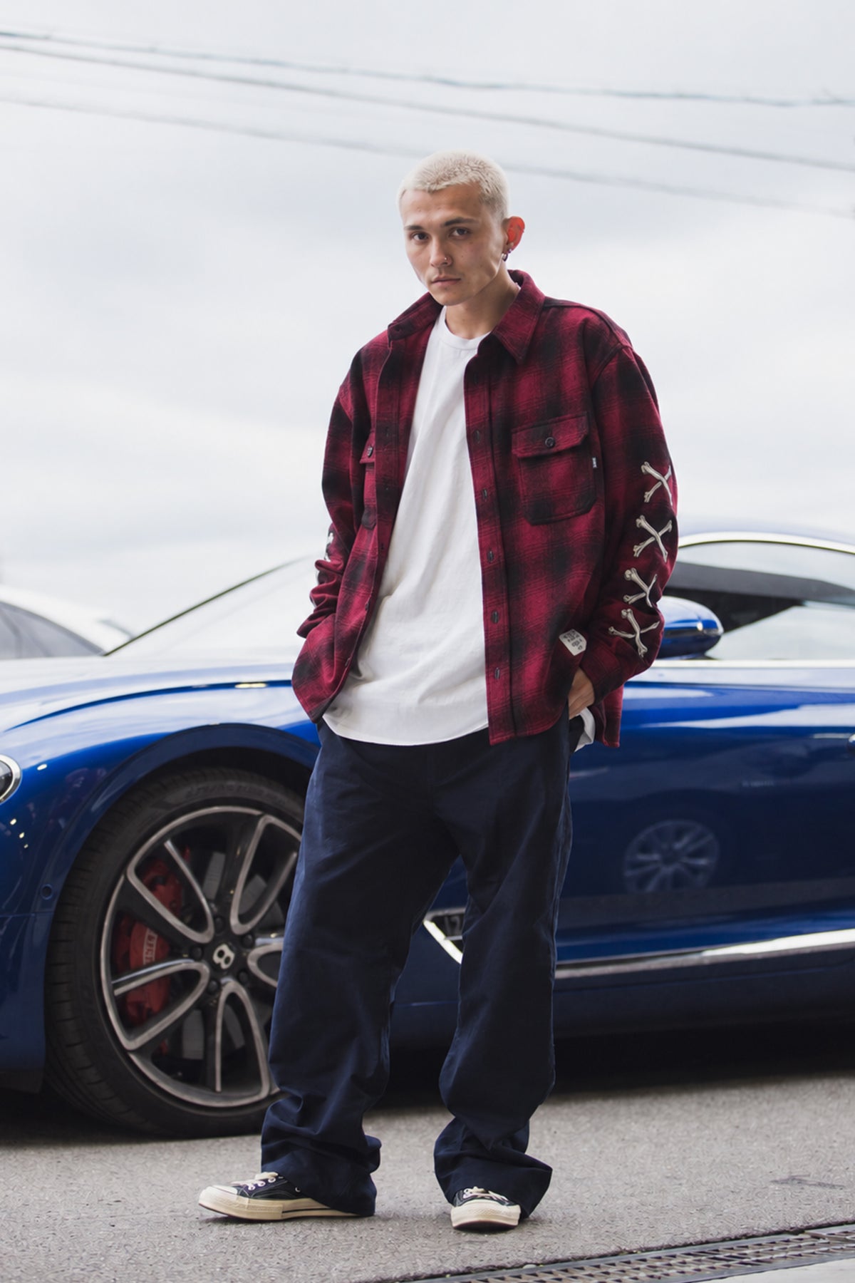 MAYO CROSS BORN EMBROIDERY LONG SLEEVED CHECK SHIRT