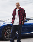MAYO CROSS BORN EMBROIDERY LONG SLEEVED CHECK SHIRT