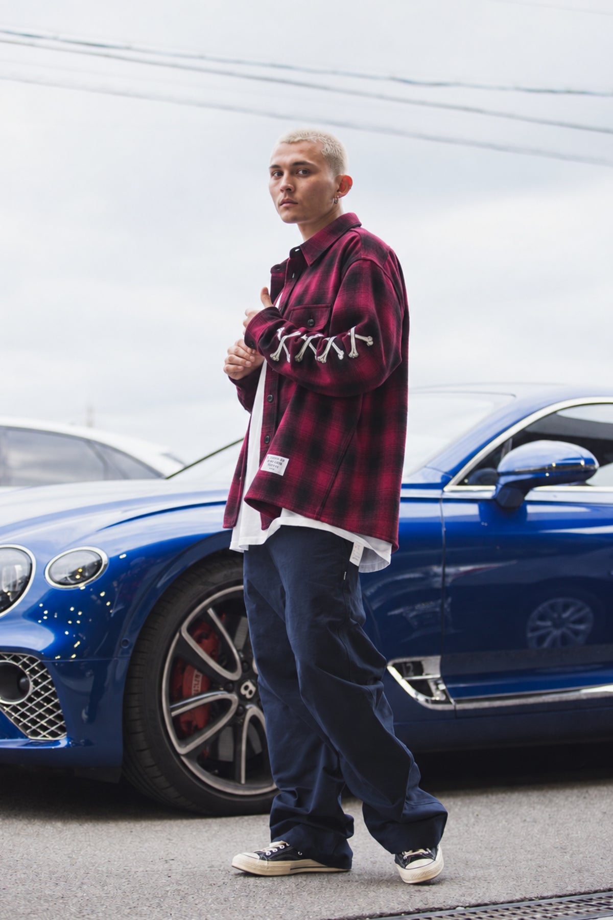 MAYO CROSS BORN EMBROIDERY LONG SLEEVED CHECK SHIRT