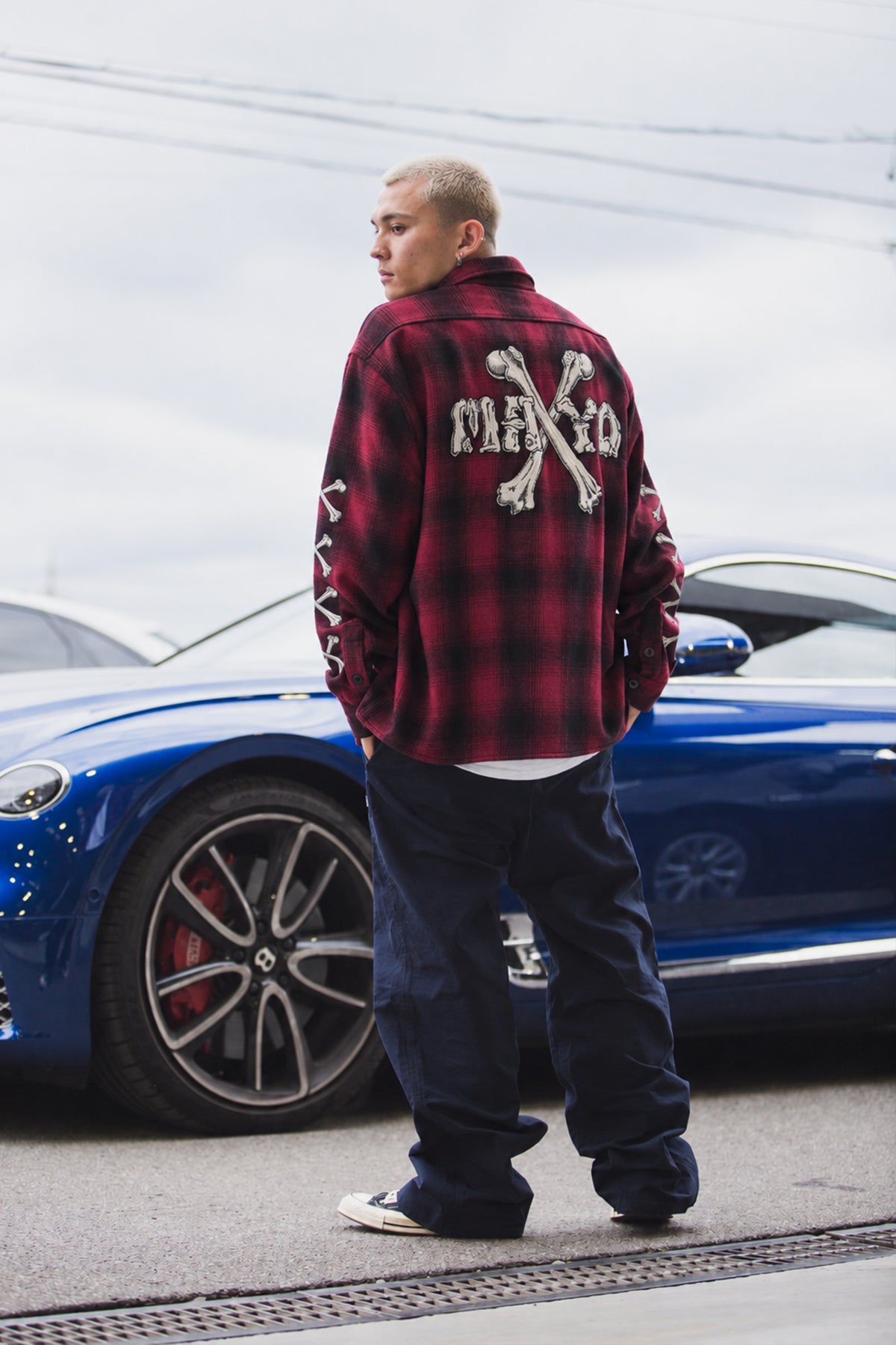 MAYO CROSS BORN EMBROIDERY LONG SLEEVED CHECK SHIRT