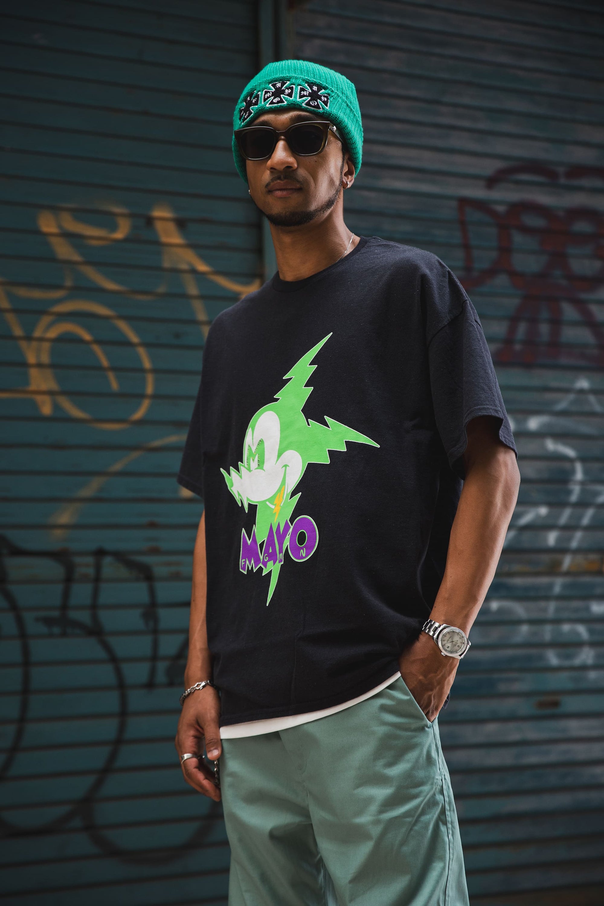 IRON CROSS LOGO REVERSIBLE EMBROIDERY KNIT CAP