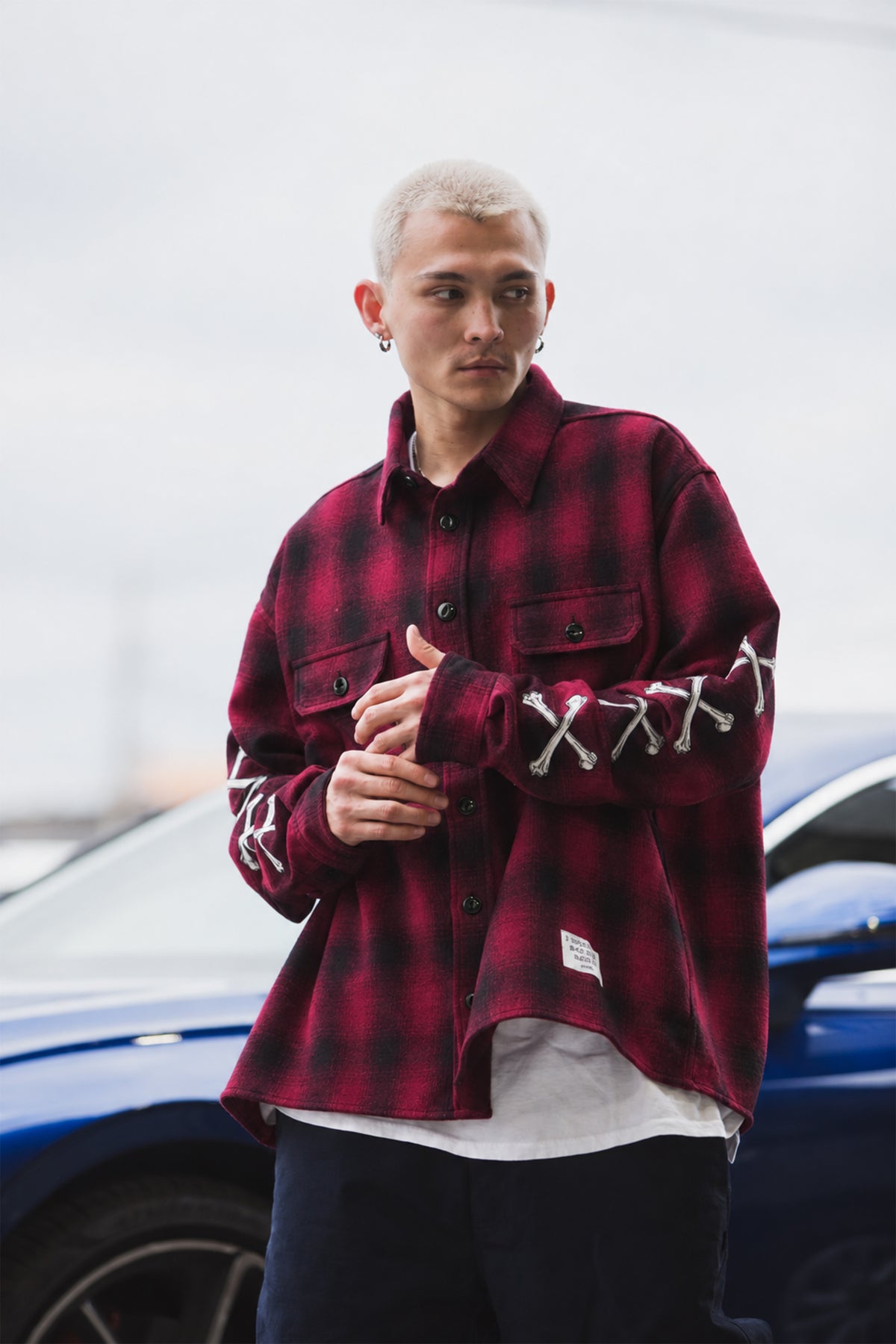 MAYO CROSS BORN EMBROIDERY LONG SLEEVED CHECK SHIRT