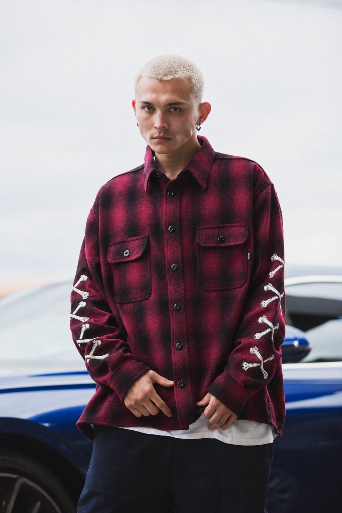 MAYO CROSS BORN EMBROIDERY LONG SLEEVED CHECK SHIRT