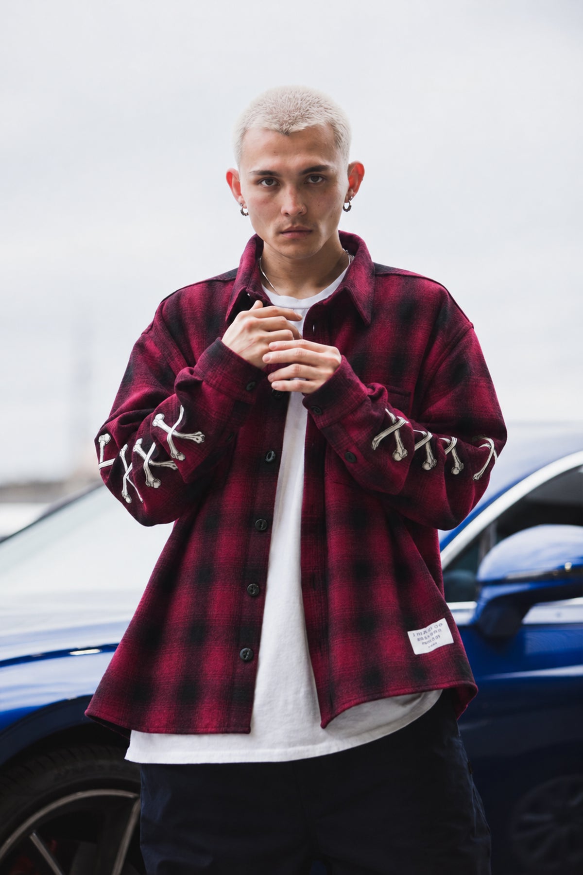 MAYO CROSS BORN EMBROIDERY LONG SLEEVED CHECK SHIRT