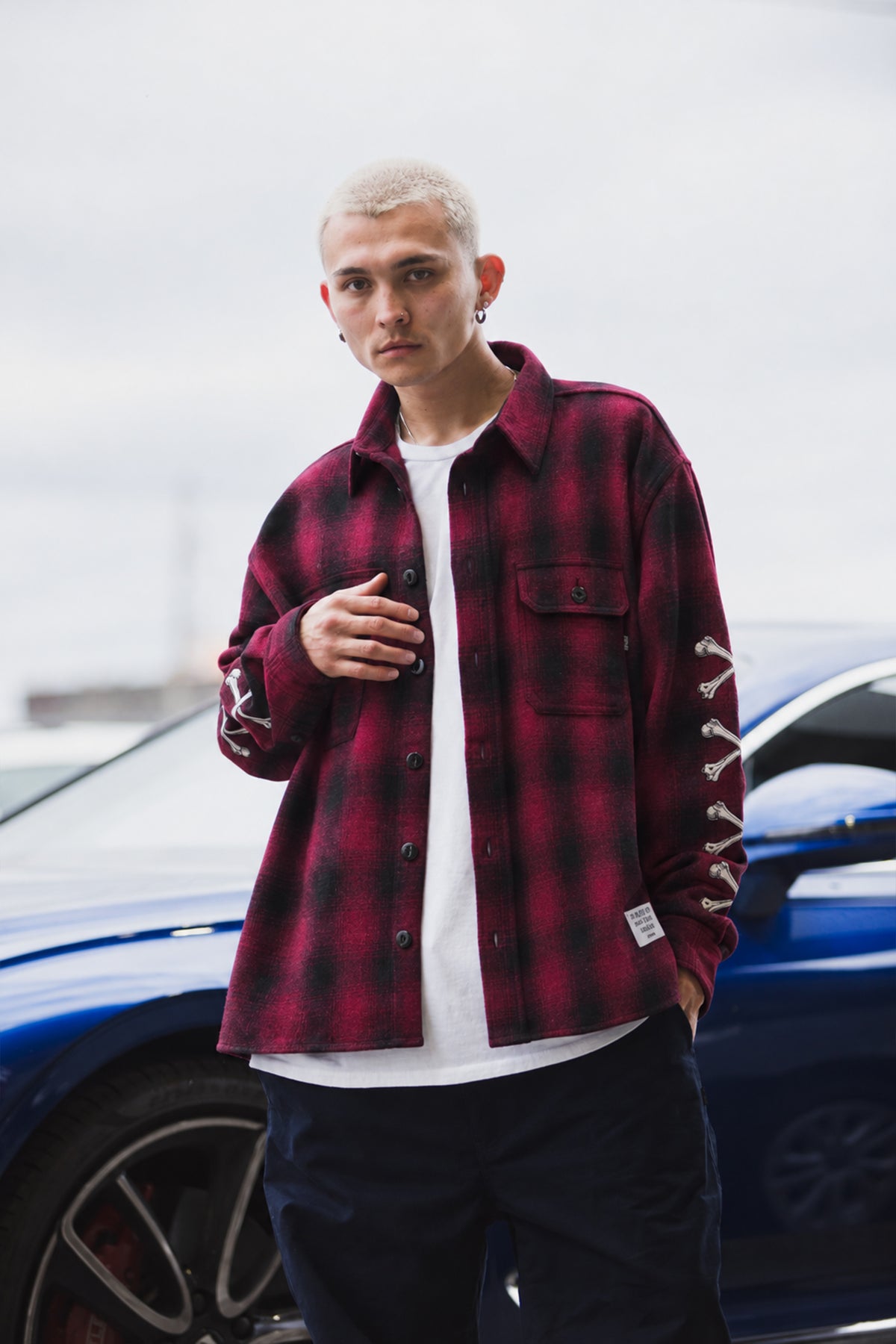 MAYO CROSS BORN EMBROIDERY LONG SLEEVED CHECK SHIRT