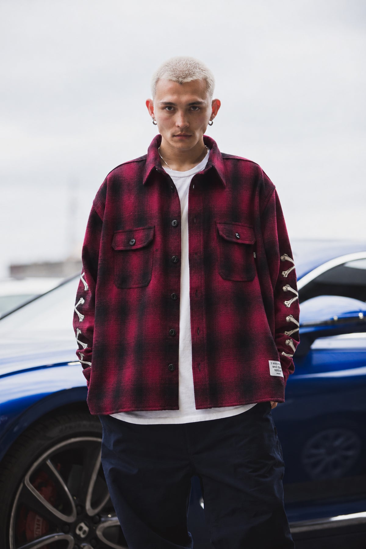 MAYO CROSS BORN EMBROIDERY LONG SLEEVED CHECK SHIRT