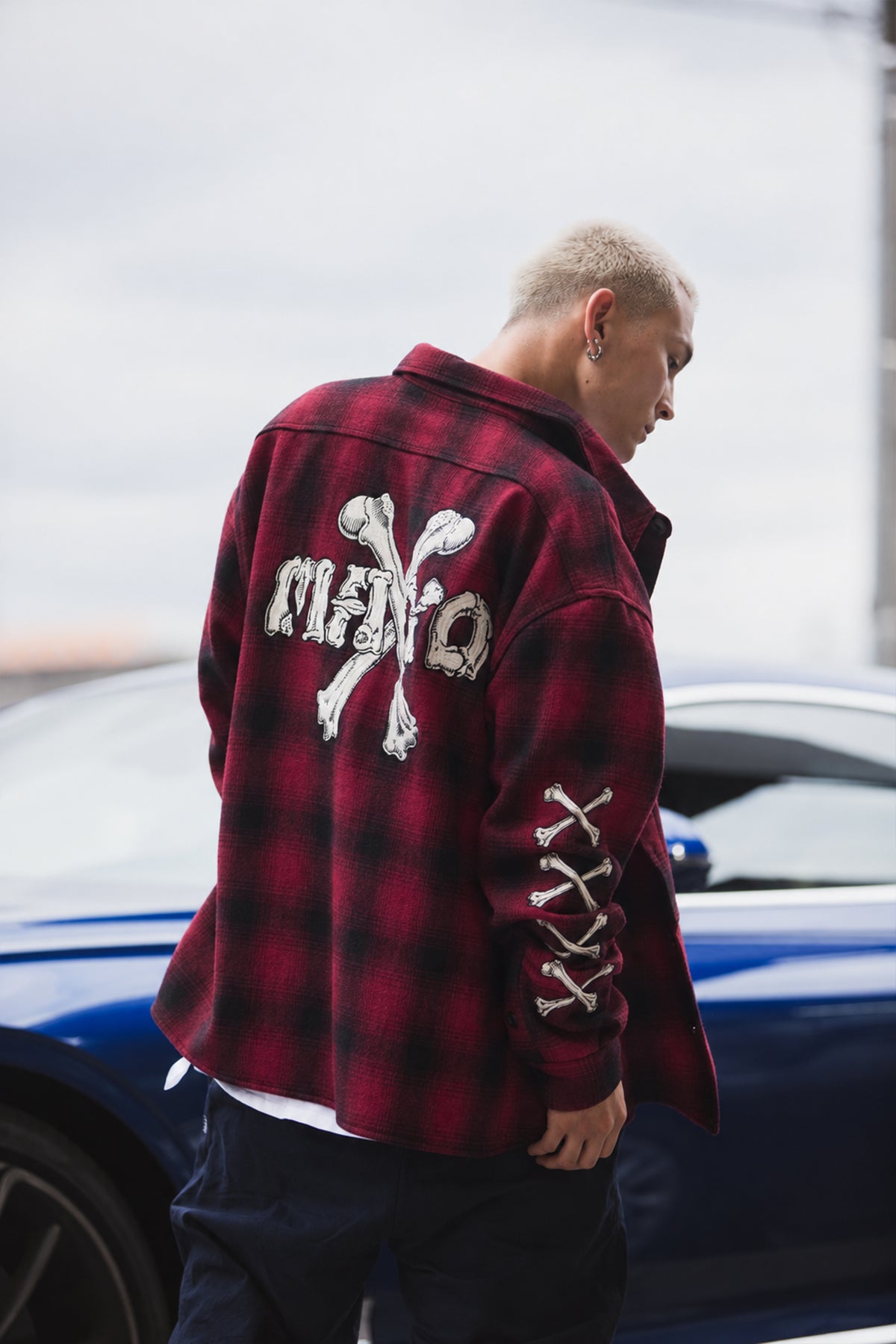 MAYO CROSS BORN EMBROIDERY LONG SLEEVED CHECK SHIRT