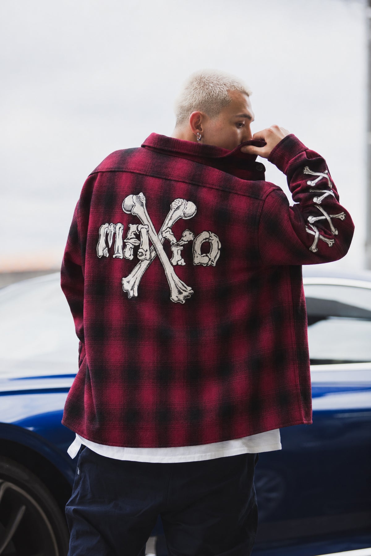 MAYO CROSS BORN EMBROIDERY LONG SLEEVED CHECK SHIRT