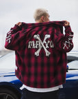 MAYO CROSS BORN EMBROIDERY LONG SLEEVED CHECK SHIRT