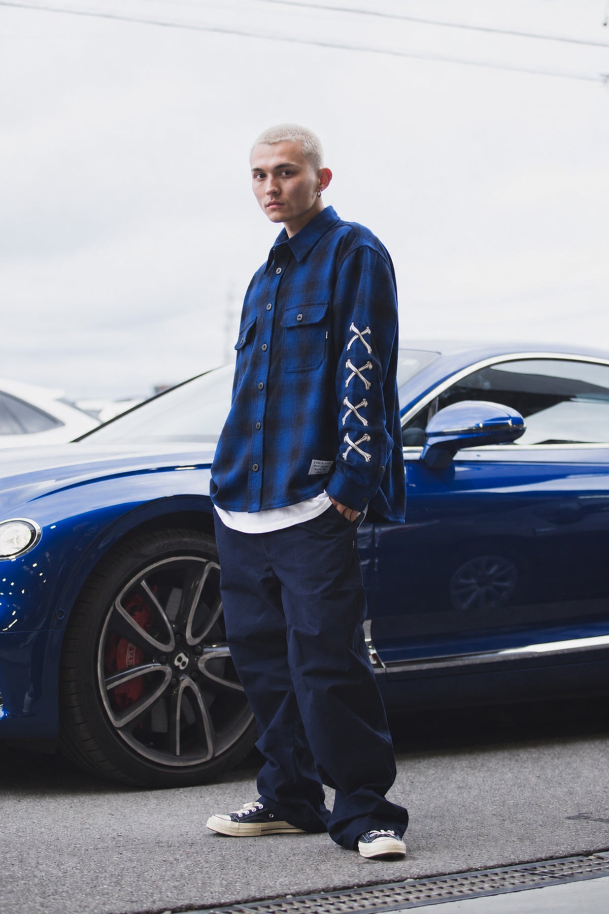 MAYO CROSS BORN EMBROIDERY LONG SLEEVED CHECK SHIRT