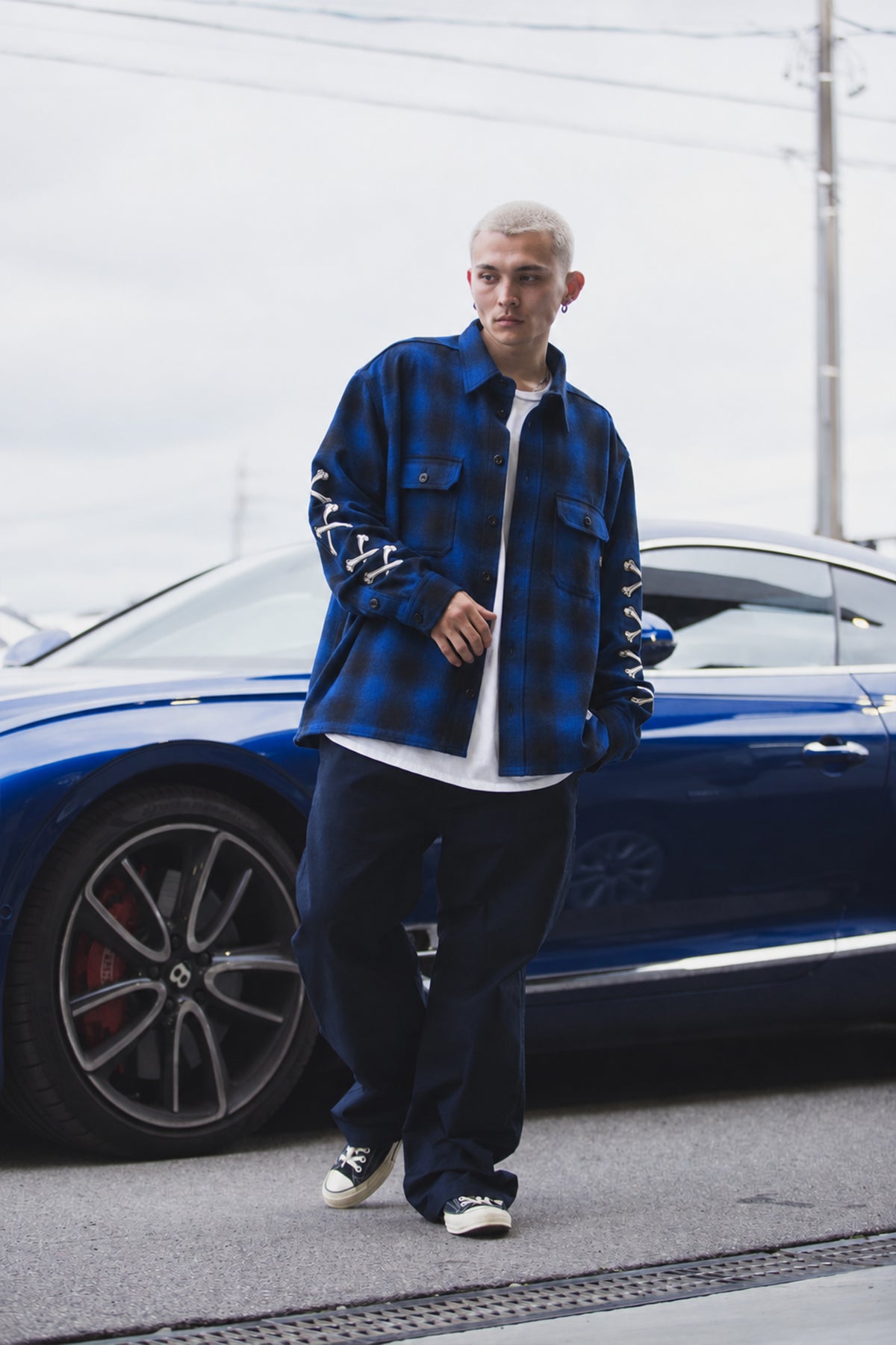 MAYO CROSS BORN EMBROIDERY LONG SLEEVED CHECK SHIRT