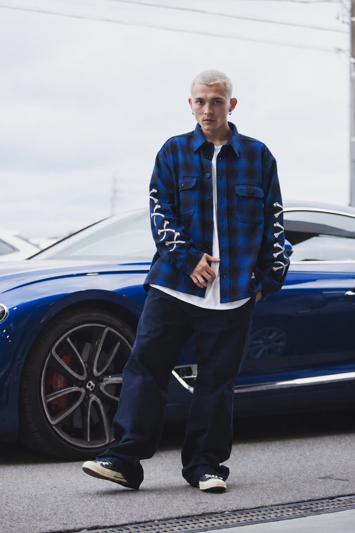MAYO CROSS BORN EMBROIDERY LONG SLEEVED CHECK SHIRT