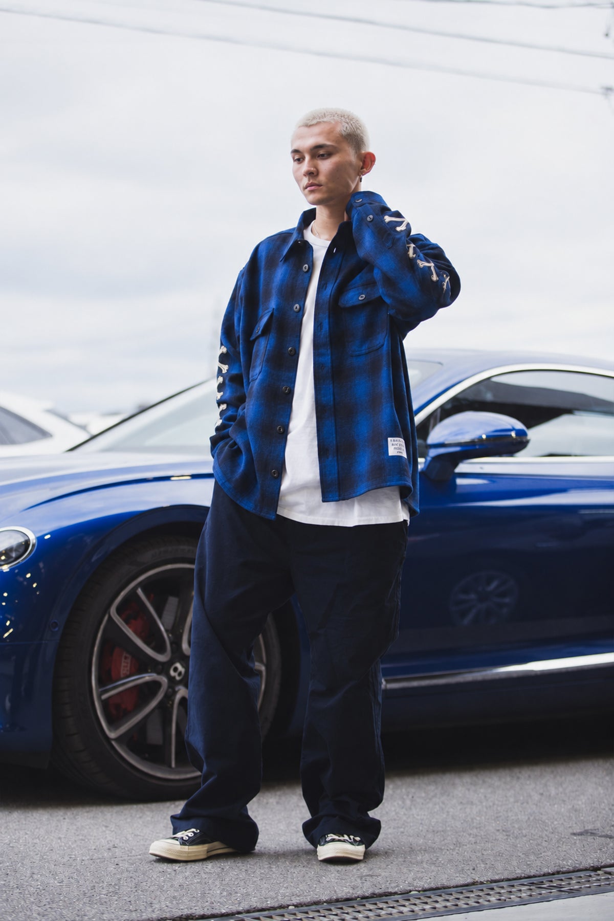 MAYO CROSS BORN EMBROIDERY LONG SLEEVED CHECK SHIRT