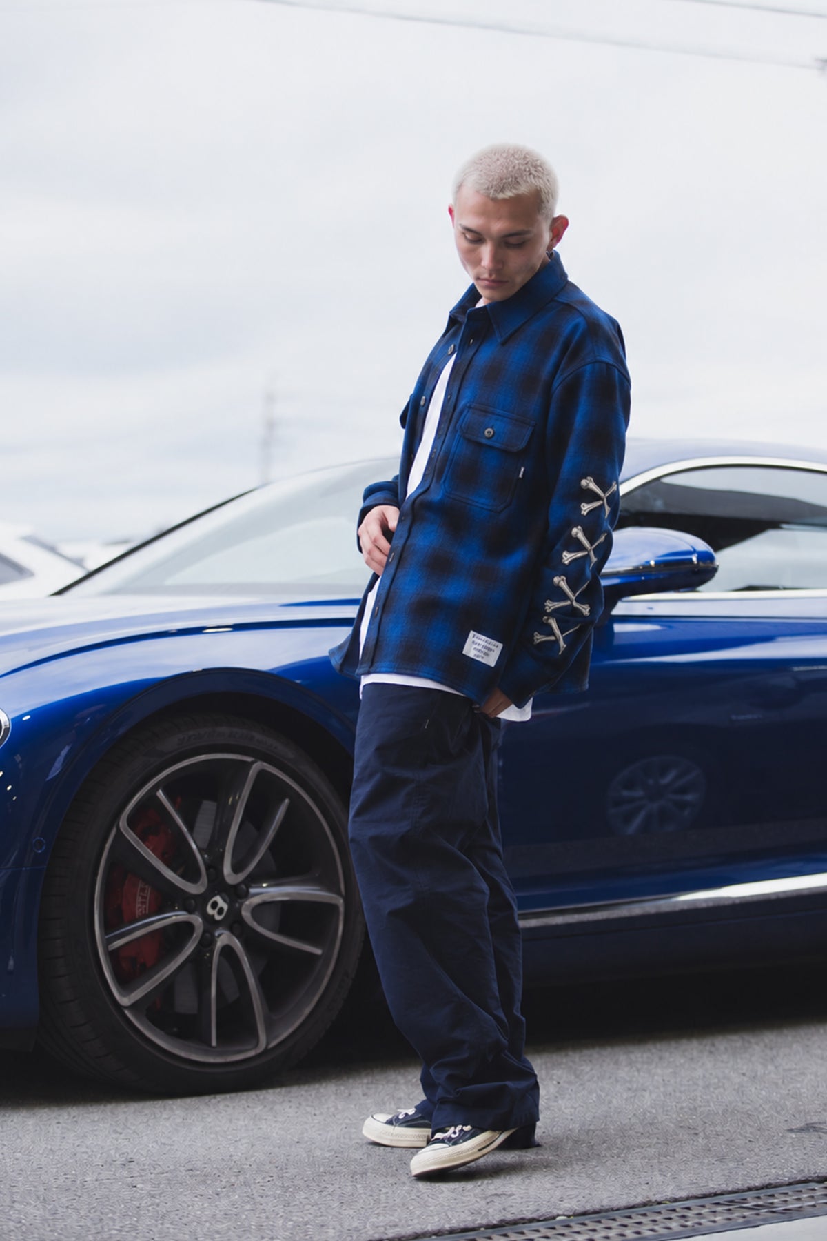 MAYO CROSS BORN EMBROIDERY LONG SLEEVED CHECK SHIRT