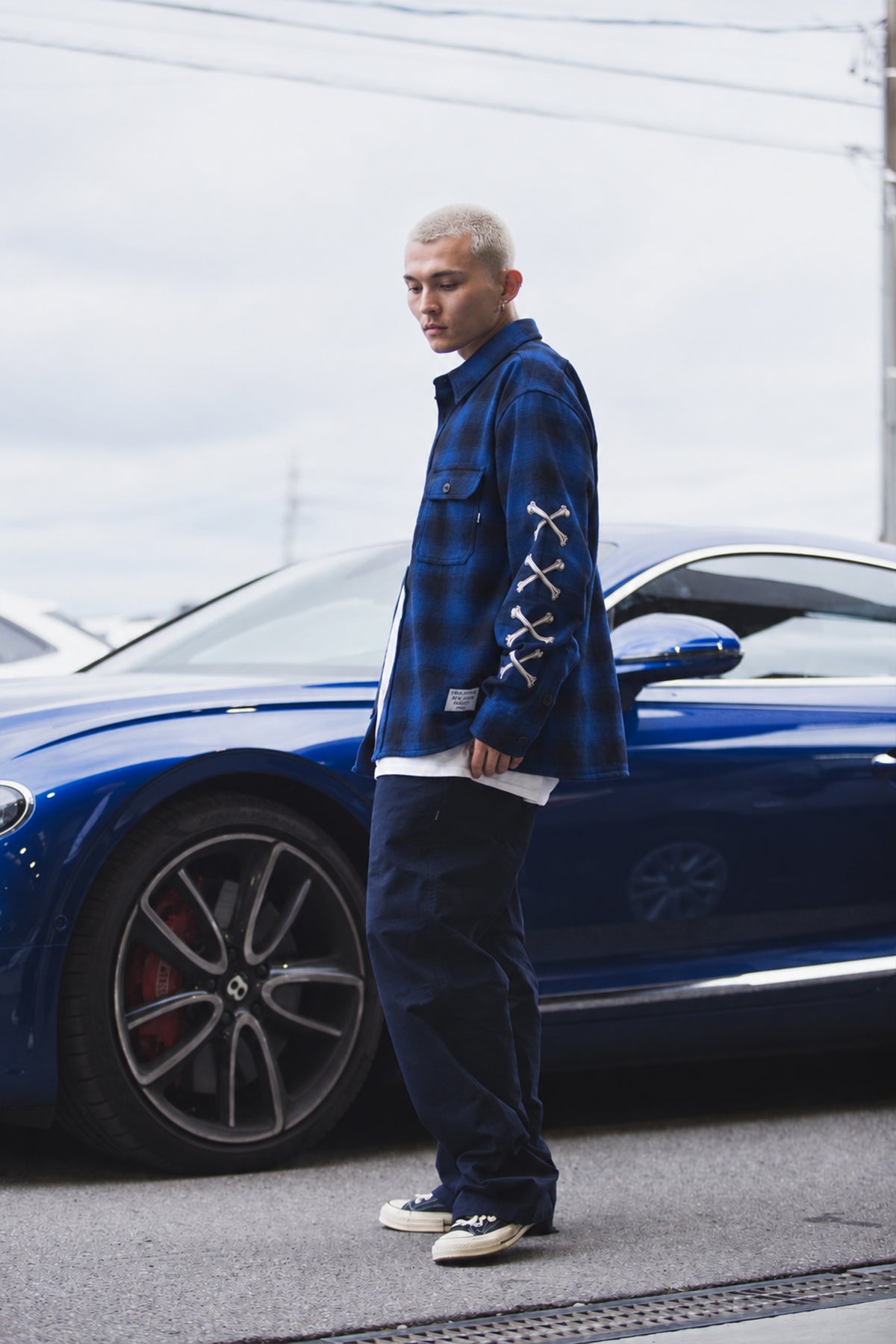 MAYO CROSS BORN EMBROIDERY LONG SLEEVED CHECK SHIRT